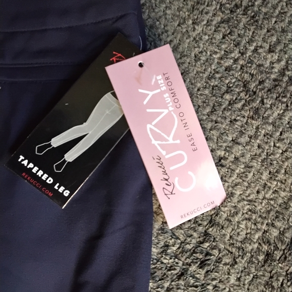 Rekucci Women's Ease in to Comfort Fit Tapered leg, 14W, Navy - Picture 2 of 8